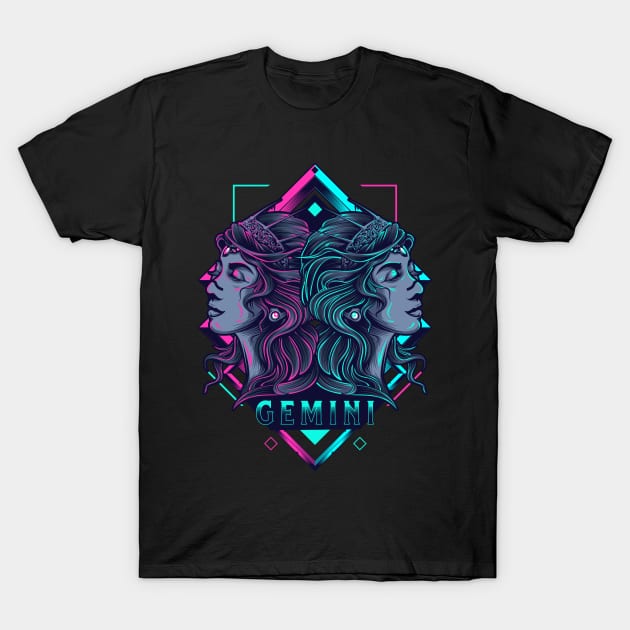 Zodiac GEMINI NEON Series T-Shirt by ZODIAC HOLIC